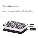 Chess Grid Print Shock-Resistant Laptop Sleeve – PU Case for MacBook