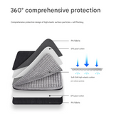 Shockproof Laptop Sleeve with Airbag Cushioning – PU Leather, 2 Zipper Compartments