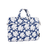 Floral Laptop Bag 13–15" – Waterproof Polyester Sleeve for MacBook & More (Daisy Briefcase)