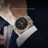 PRECIOUS DUKE Men’s Stainless Steel Quartz Watch – Business Waterproof Watch