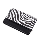 Zebra Print PU Leather Laptop Sleeve – Waterproof Case for 11–15” Laptop