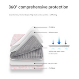 Floral Laptop Bag – Shockproof PU Sleeve with Dual Compartments for 13"/15" Devices