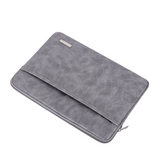Vintage Laptop Sleeve – PU Case with Dual Zipper Compartments for 11–15" Devices