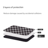 Digital Grid Checkered Laptop Sleeve – Shock-Resistant PU Case for MacBook 14.2"/16.2"