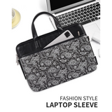 PU Leather Laptop Briefcase – Waterproof Bag with Classic Paisley Design (13 & 15 inches)