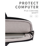 Diamond-Quilted Black PU Laptop Bag – Shock‑Resistant 13‑15″ Briefcase