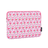 Flamingo PU Leather Laptop Sleeve – Waterproof Case for 11–15 Inch Devices