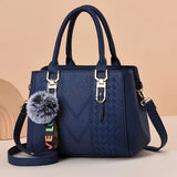 Women's Tote Bag With Pom-Pom Charm