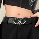 Men’s Star Buckle Leather Belt – Retro Gothic Style