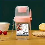 Salad Cup with Fork & Dressing Holder - Portable Salad Container