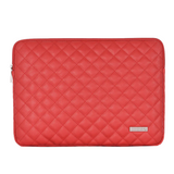 Waterproof Quilted PU Leather Laptop Sleeve – Shock-Resistant Case for 11–17" Laptops