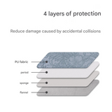 Laptop Sleeve with Front Pocket – Fits Dell, Huawei & More – Floral Embossed Design