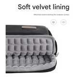 Shockproof Laptop Sleeve with Airbag Cushioning – PU Leather, 2 Zipper Compartments