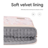 Floral Laptop Bag – Shockproof PU Sleeve with Dual Compartments for 13"/15" Devices