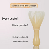 Resin Matcha Whisk for Tea Ceremony – Chinese Style Matcha Brush for Smooth Blending