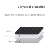 Quilted Laptop Sleeve Case – PU Diamond Pattern Shockproof Bag for 11–15" Laptops