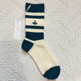 Women’s Cashmere Cotton Socks – Japanese Embroidered Mid-Tube Winter Style