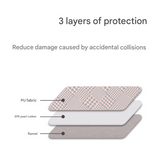 Beige PU Leather Laptop Sleeve – Waterproof & Shockproof Houndstooth Case (11–15 Inch)