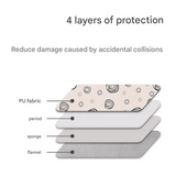 Shockproof PU Laptop Sleeve – Abstract Circle Print for 11–15 Inch Devices