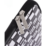 Chess Grid Print Shock-Resistant Laptop Sleeve – PU Case for MacBook