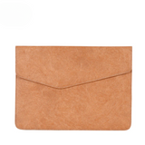 Minimalist PU Leather Laptop Sleeve – Shock-Resistant Case for MacBook (13.3"–16.2")