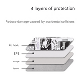 Retro Comic PU Laptop Sleeve – Shockproof & Wear-Resistant Newspaper Print (11–15 Inch)