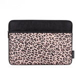 Leopard Print Laptop Sleeve – Waterproof PU Case for MacBook & More (11–15 Inch)