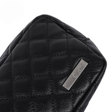 PU Leather Electronic Accessories Organizer – Quilted Travel Bag with Multi Compartments