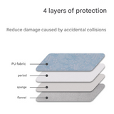 Laptop Sleeve with Floral Embossed Design – PU Leather Travel Case (11"-15" Inches)