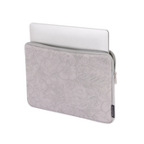 Floral Embossed Laptop Sleeve – Waterproof PU Case for HP, Lenovo & More (11–15 Inch)