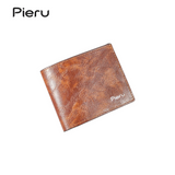 PIERU Men's Bifold Coin Wallet – PU Leather Card Holder | Street Style