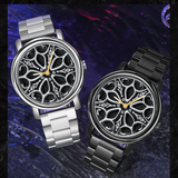 Sanda Men’s Quartz Watch – Rotating Dial, Stainless Steel Strap, Waterproof Timepiece