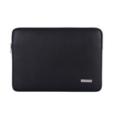PU Leather Laptop Sleeve – Shock-Resistant Case for 11–15” Devices, Zippered, Black