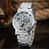 T-Winner Men’s Skeleton Automatic Mechanical Watch – Stainless Steel Fashion Timepiece