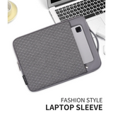 Shock-Resistant Laptop Sleeve – Grey PU Case for 11–15" Lenovo & More