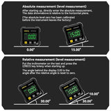 Digital Laser Level – Magnetic Double-Sided Inclinometer with Angle Measurement & Slope Detection