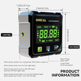 Digital Laser Level – Magnetic Double-Sided Inclinometer with Angle Measurement & Slope Detection