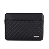 Quilted Laptop Sleeve Case – PU Diamond Pattern Shockproof Bag for 11–15" Laptops