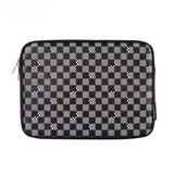 Digital Grid Checkered Laptop Sleeve – Shock-Resistant PU Case for MacBook 14.2"/16.2"