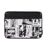 Retro Comic PU Laptop Sleeve – Shockproof & Wear-Resistant Newspaper Print (11–15 Inch)