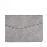 Minimalist PU Leather Laptop Sleeve – Shock-Resistant Case for MacBook (13.3"–16.2")