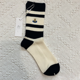 Women’s Cashmere Cotton Socks – Japanese Embroidered Mid-Tube Winter Style