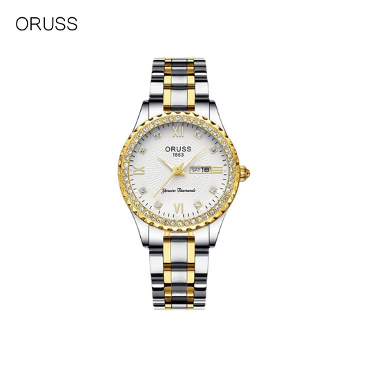 ORUSS Women's Diamond Quartz Watch – Light Luxury Design