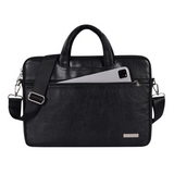 Classic PU Leather Laptop Sleeve – Waterproof Shockproof Briefcase for 13–15" Laptops