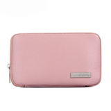 PU Leather Digital Organizer Bag – Waterproof Mini Storage for Phone, Power Bank & Cables