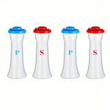 1/2/4pcs/set, Plastic Salt & Pepper Shakers with Lids - Moisture Proof Holder