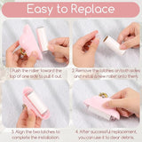 Adhesive Lint Roller – Washable Sticky Hair Remover with Reusable Tearable Sheets