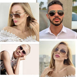 Retro Aviator Rivet Sunglasses for Men & Women | UV-Protective Trendy Eyewear