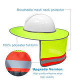 Safety Helmet Sunshade Curtain – Reflective UV Protection Hard Hat Cover for Construction & Outdoor Work