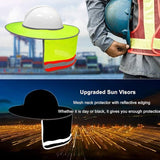 Safety Helmet Sunshade Curtain – Reflective UV Protection Hard Hat Cover for Construction & Outdoor Work